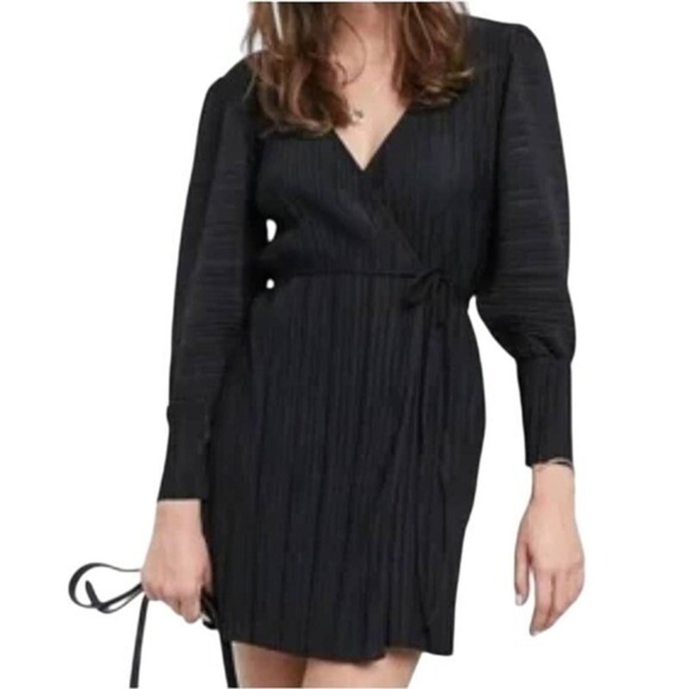 & Other stories wrap mini dress puff Long sleeves‎ size 6 New!